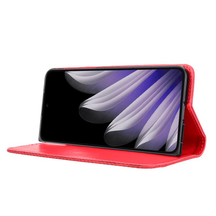 For OPPO Find N5 Magnetic Buckle Retro Texture Leather Phone Case