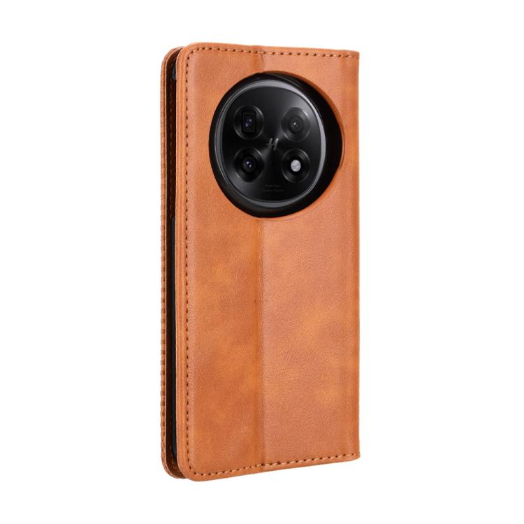 For OPPO Find N5 Magnetic Buckle Retro Texture Leather Phone Case