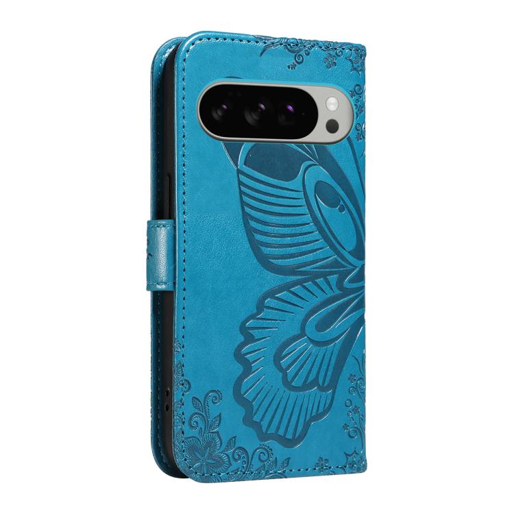 For Google Pixel 10 Pro XL 5G Global Swallowtail Butterfly Embossed Leather Phone Case