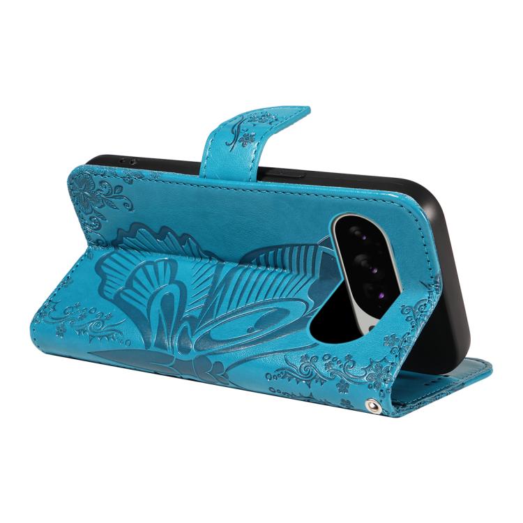 For Google Pixel 10 Pro XL 5G Global Swallowtail Butterfly Embossed Leather Phone Case