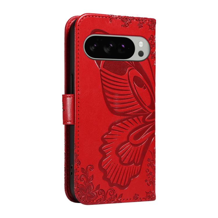 For Google Pixel 10 Pro XL 5G Global Swallowtail Butterfly Embossed Leather Phone Case
