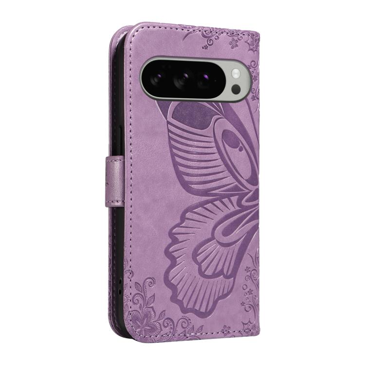 For Google Pixel 10 Pro XL 5G Global Swallowtail Butterfly Embossed Leather Phone Case
