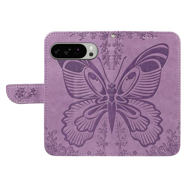 For Google Pixel 10 Pro XL 5G Global Swallowtail Butterfly Embossed Leather Phone Case