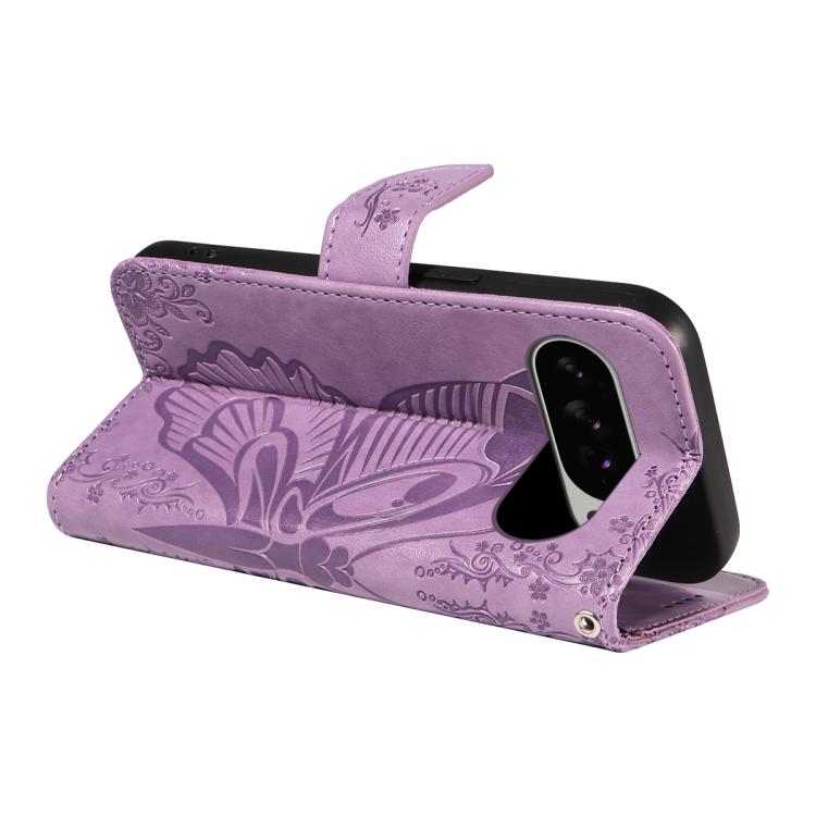 For Google Pixel 10 Pro XL 5G Global Swallowtail Butterfly Embossed Leather Phone Case