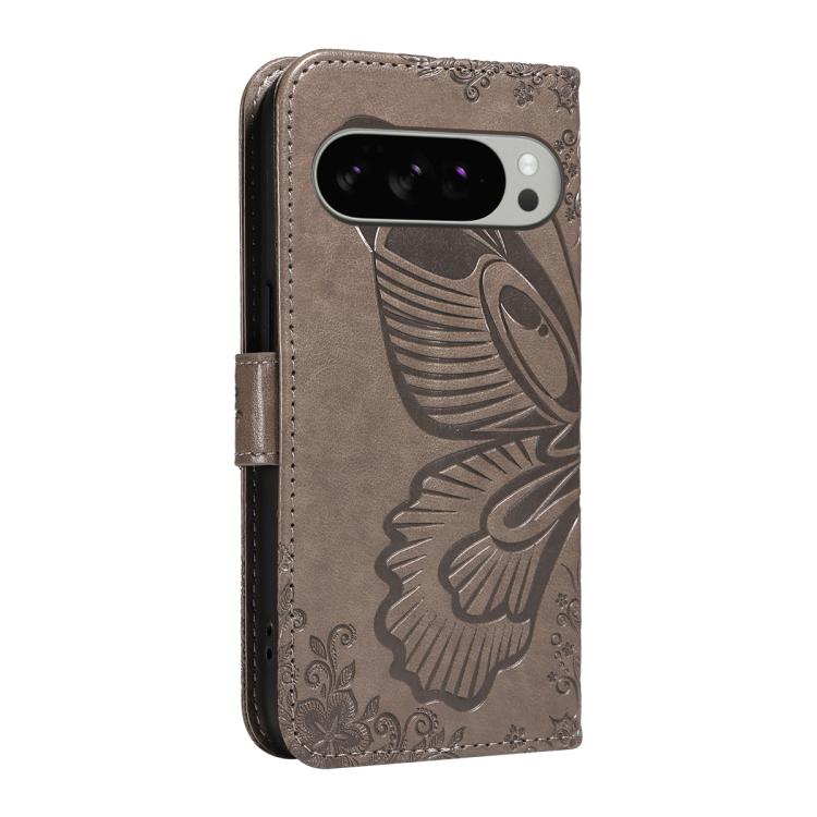 For Google Pixel 10 Pro XL 5G Global Swallowtail Butterfly Embossed Leather Phone Case