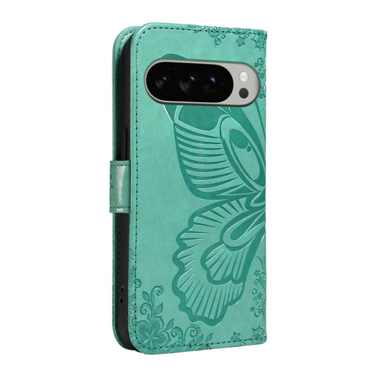 For Google Pixel 10 Pro XL 5G Global Swallowtail Butterfly Embossed Leather Phone Case