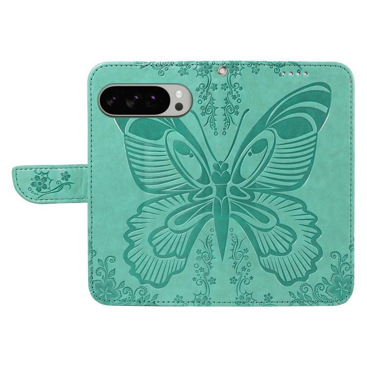 For Google Pixel 10 Pro XL 5G Global Swallowtail Butterfly Embossed Leather Phone Case