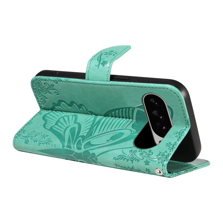 For Google Pixel 10 Pro XL 5G Global Swallowtail Butterfly Embossed Leather Phone Case