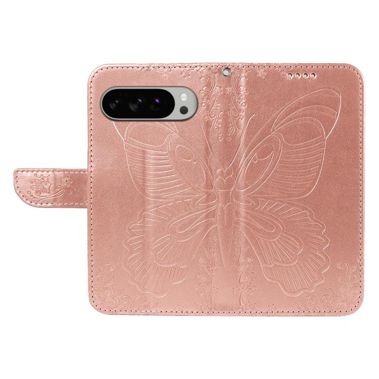 For Google Pixel 10 Pro XL 5G Global Swallowtail Butterfly Embossed Leather Phone Case