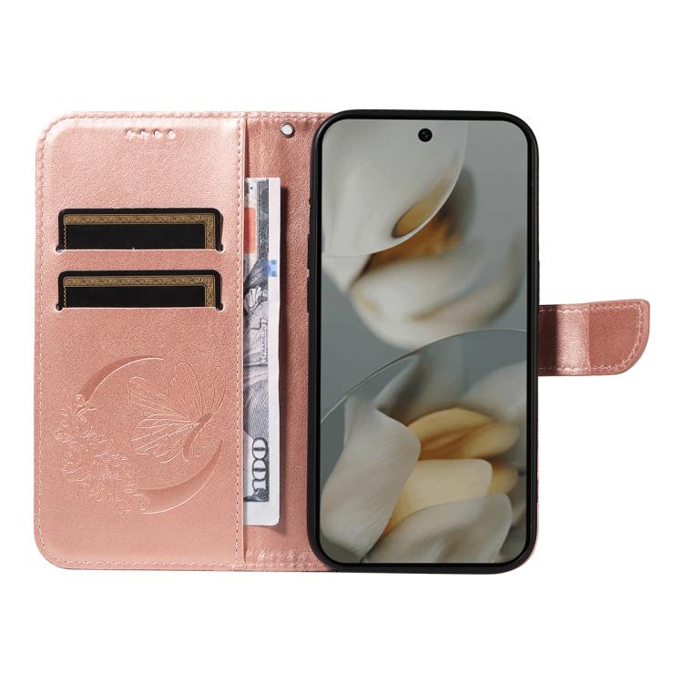 For Google Pixel 10 Pro XL 5G Global Swallowtail Butterfly Embossed Leather Phone Case