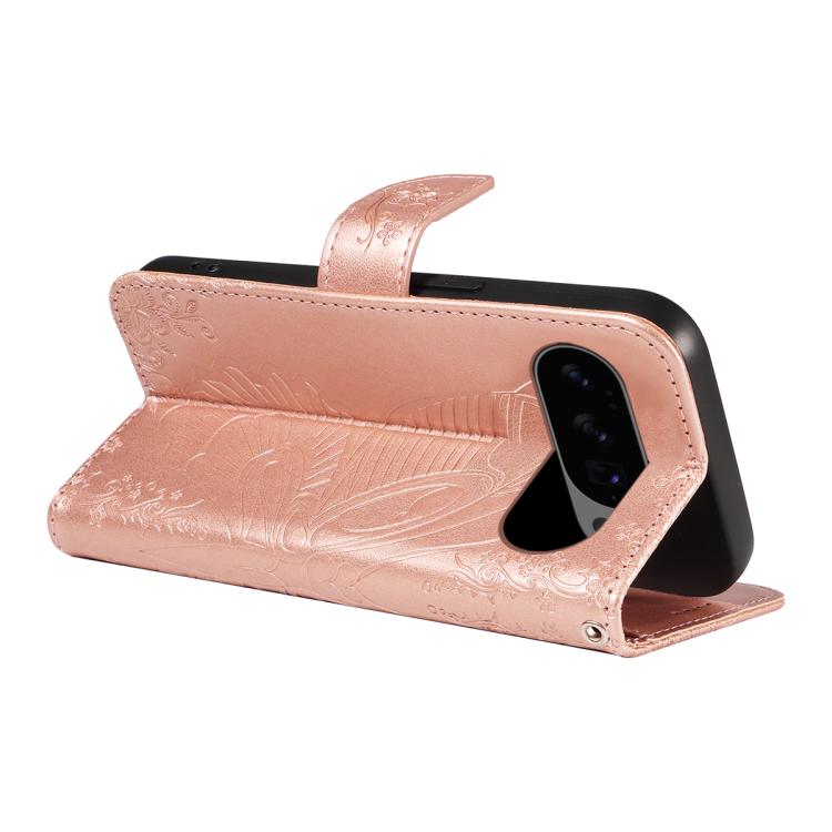 For Google Pixel 10 5G / 10 Pro 5G Global Swallowtail Butterfly Embossed Leather Phone Case