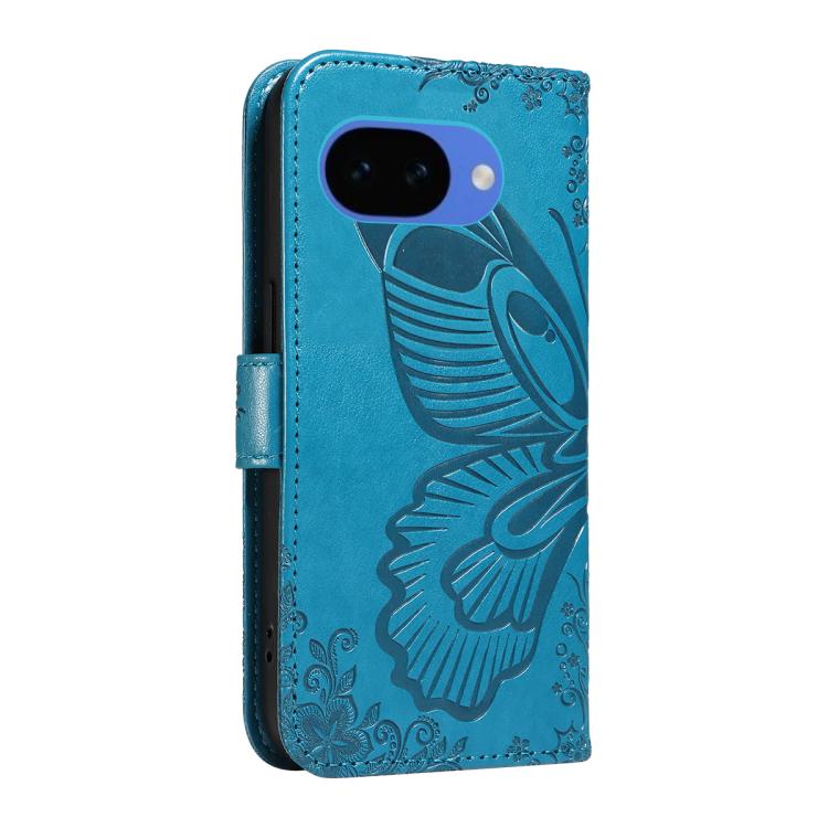 For Google Pixel 10a Swallowtail Butterfly Embossed Leather Phone Case