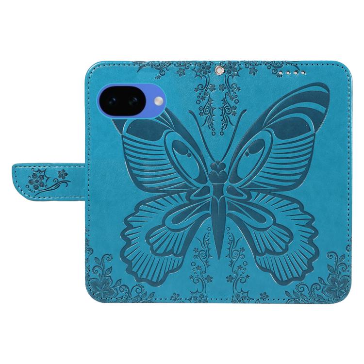For Google Pixel 10a Swallowtail Butterfly Embossed Leather Phone Case
