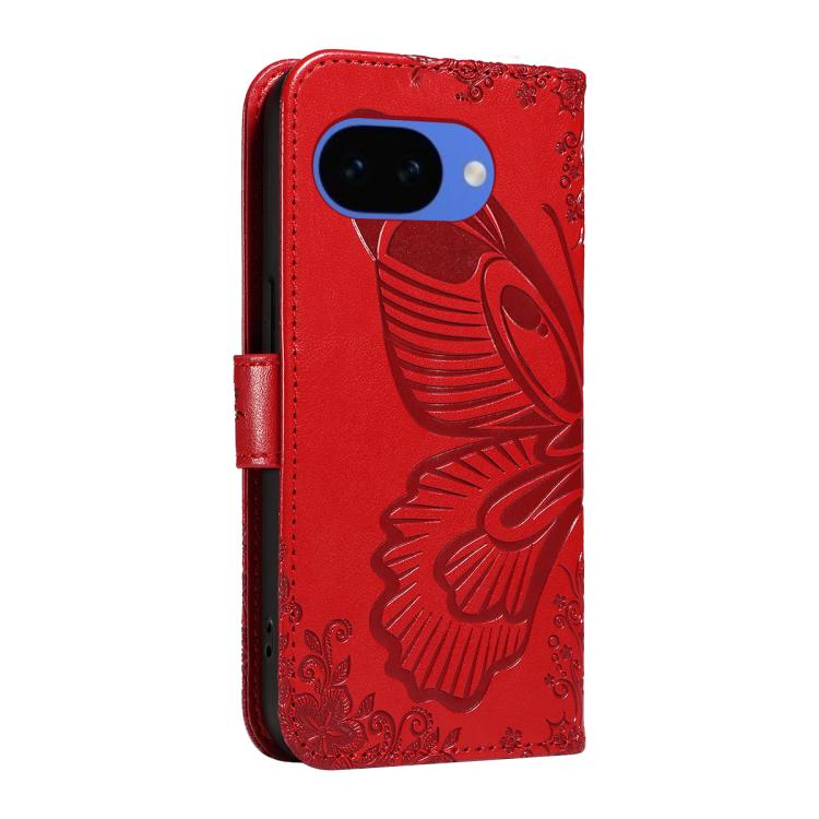 For Google Pixel 10a Swallowtail Butterfly Embossed Leather Phone Case