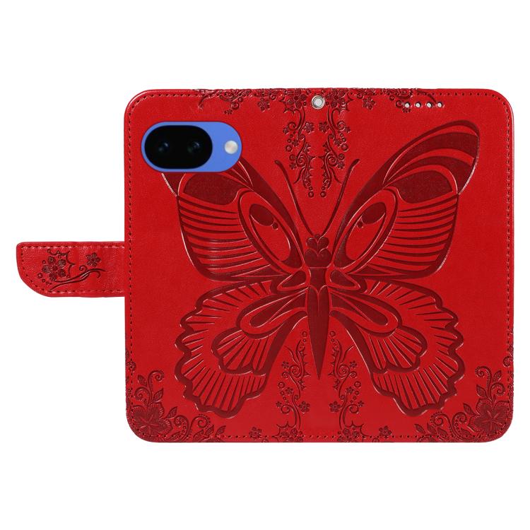 For Google Pixel 10a Swallowtail Butterfly Embossed Leather Phone Case
