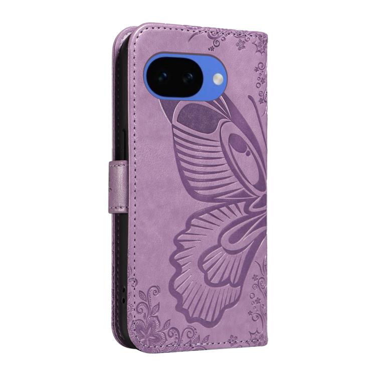 For Google Pixel 10a Swallowtail Butterfly Embossed Leather Phone Case