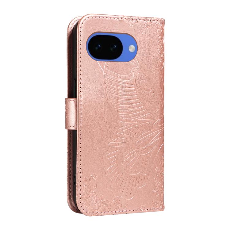 For Google Pixel 10a Swallowtail Butterfly Embossed Leather Phone Case