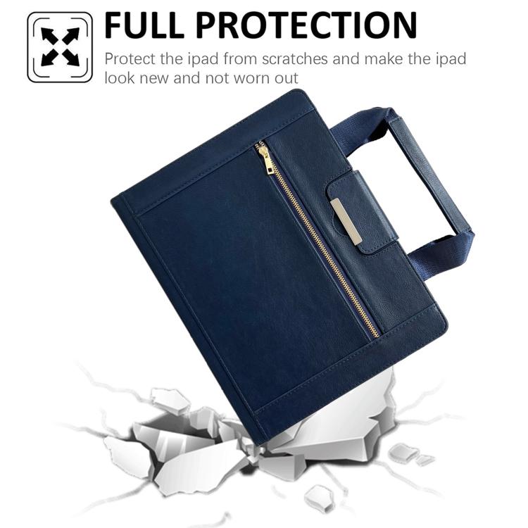 For iPad 2025 / 2022 Zipper Handle Retro Smart Leather Tablet Case