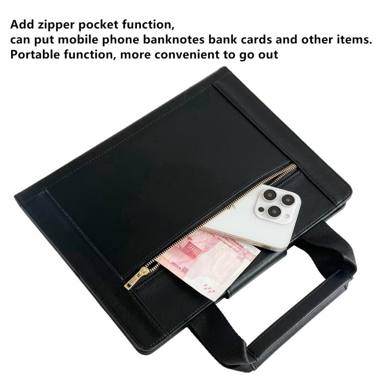 For iPad 2025 / 2022 Zipper Handle Retro Smart Leather Tablet Case