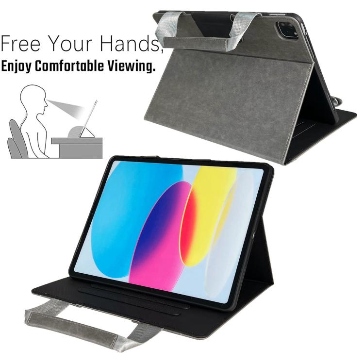 For iPad Air 11 2026 / 2025 / 2024 Zipper Handle Retro Smart Leather Tablet Case