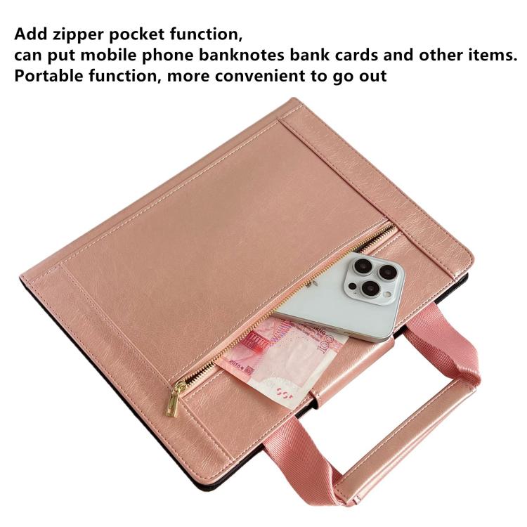For iPad mini 2024 / 6 Zipper Handle Retro Smart Leather Tablet Case