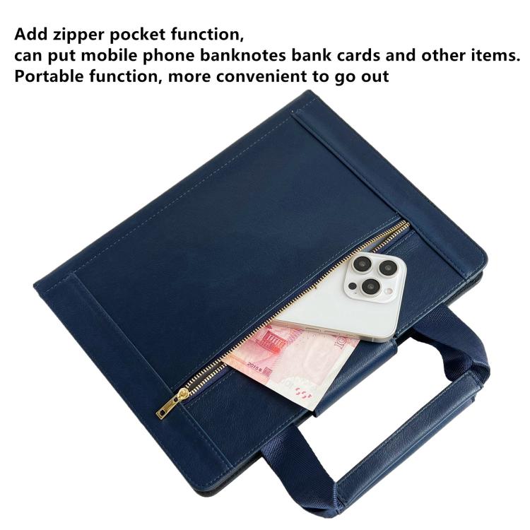 For iPad Pro 13 2025 / 2024 Zipper Handle Retro Smart Leather Tablet Case
