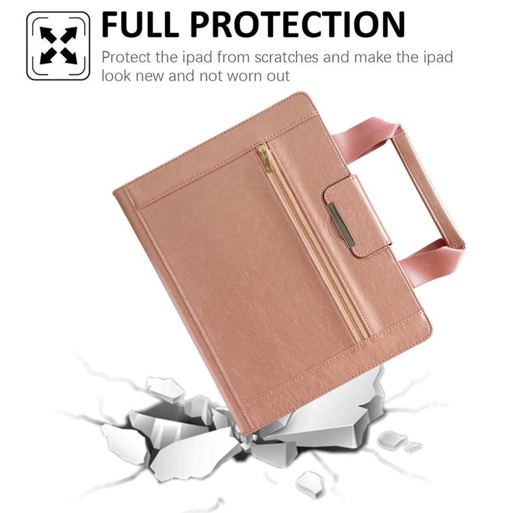 For iPad Pro 13 2025 / 2024 Zipper Handle Retro Smart Leather Tablet Case
