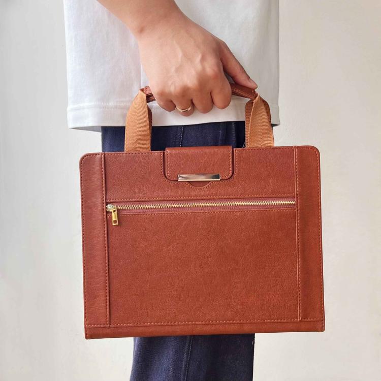 For iPad Pro 13 2025 / 2024 Zipper Handle Retro Smart Leather Tablet Case