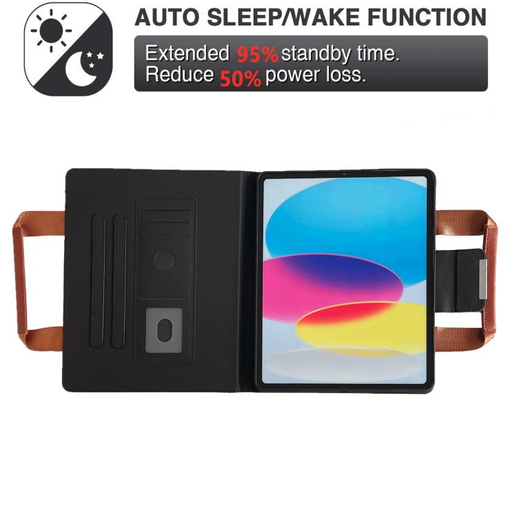 For iPad Pro 11 2025 / 2024 Zipper Handle Retro Smart Leather Tablet Case