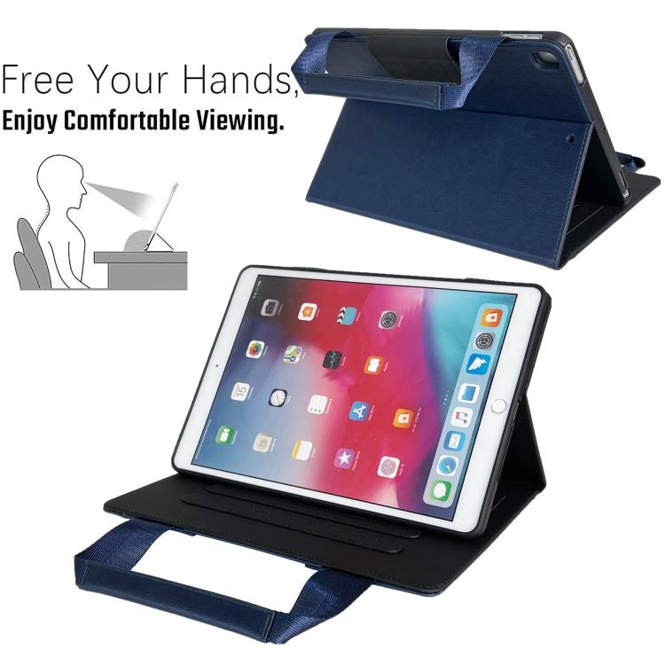 For iPad 10.2 2021 / 2020 / 2019 Zipper Handle Retro Smart Leather Tablet Case