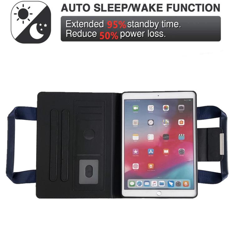 For iPad 10.2 2021 / 2020 / 2019 Zipper Handle Retro Smart Leather Tablet Case
