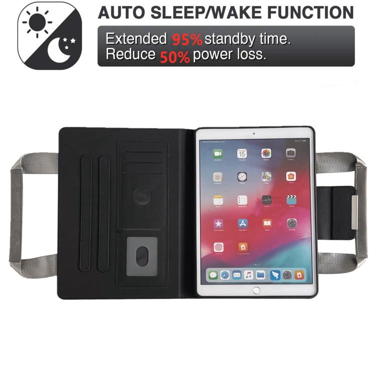 For iPad 10.2 2021 / 2020 / 2019 Zipper Handle Retro Smart Leather Tablet Case