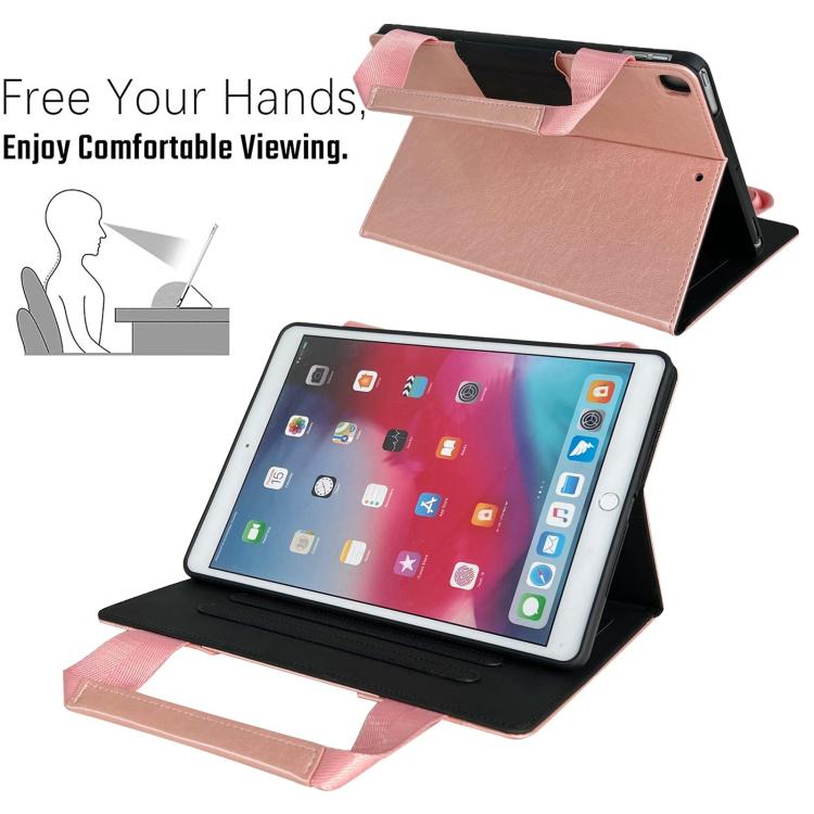 For iPad 10.2 2021 / 2020 / 2019 Zipper Handle Retro Smart Leather Tablet Case