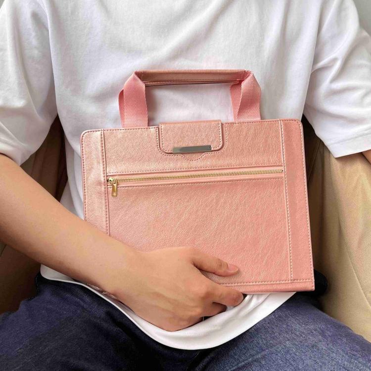 For iPad 10.2 2021 / 2020 / 2019 Zipper Handle Retro Smart Leather Tablet Case