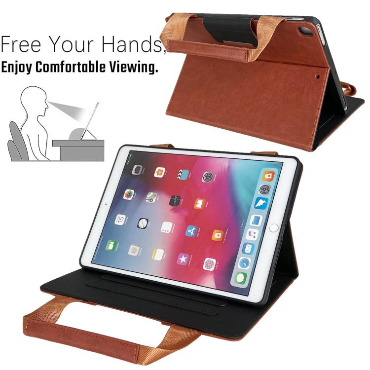 For iPad 10.2 2021 / 2020 / 2019 Zipper Handle Retro Smart Leather Tablet Case