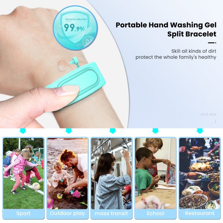 30ml Portable Silicone Liquid Soap Handwashing Fluid Split Bracelet