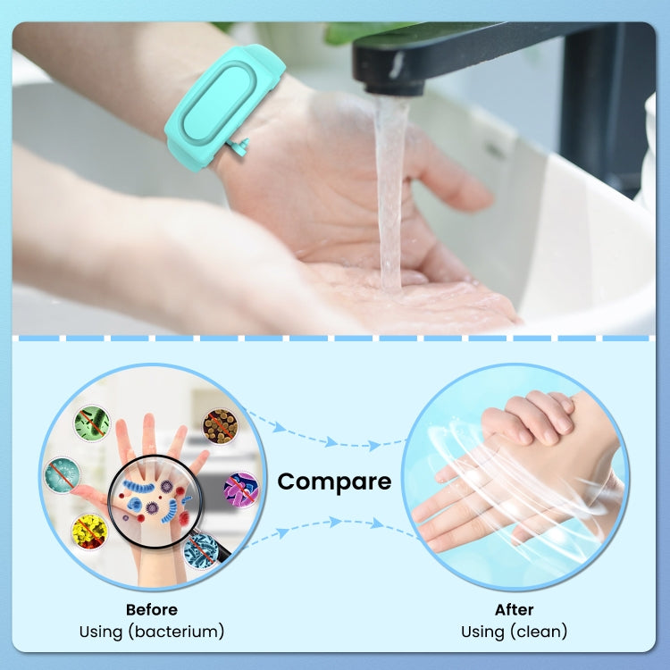 30ml Portable Silicone Liquid Soap Handwashing Fluid Split Bracelet