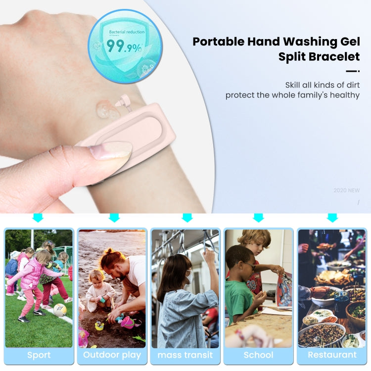 30ml Portable Silicone Liquid Soap Handwashing Fluid Split Bracelet