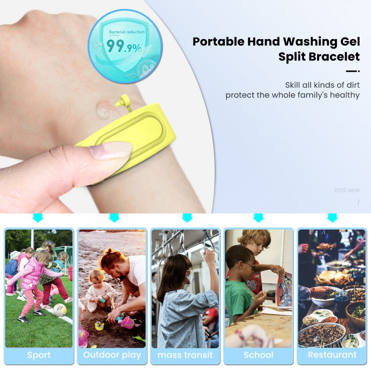 30ml Portable Silicone Liquid Soap Handwashing Fluid Split Bracelet
