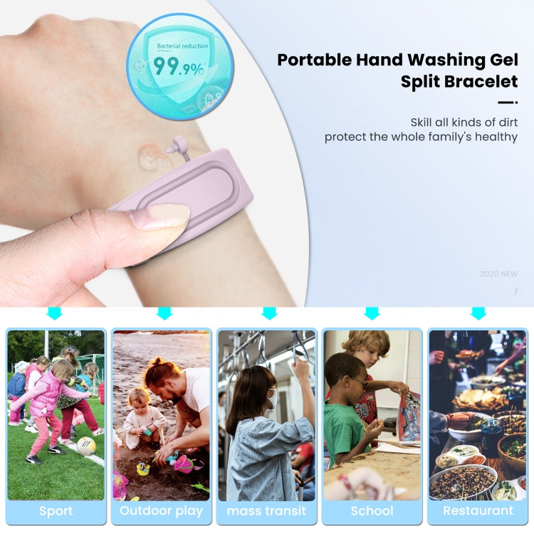30ml Portable Silicone Liquid Soap Handwashing Fluid Split Bracelet