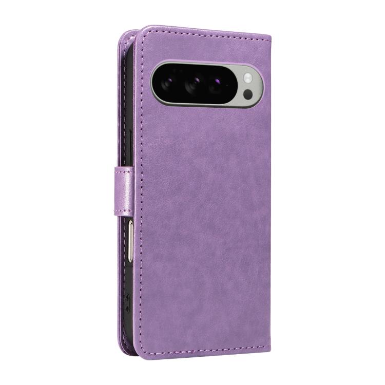 For Google Pixel 10 Pro XL 5G Global Cat and Bee Embossed Flip Leather Phone Case