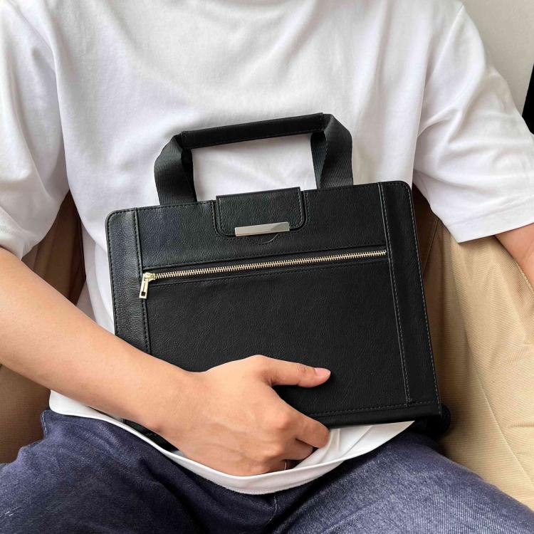 10 inch Zipper Handle Retro Leather Tablet Case