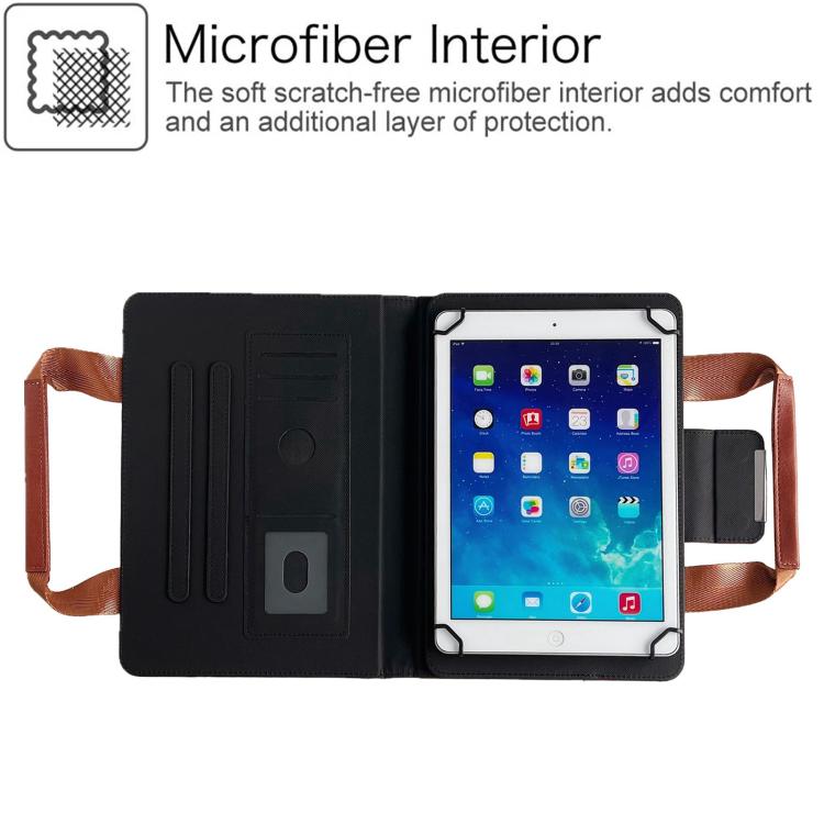 10 inch Zipper Handle Retro Leather Tablet Case