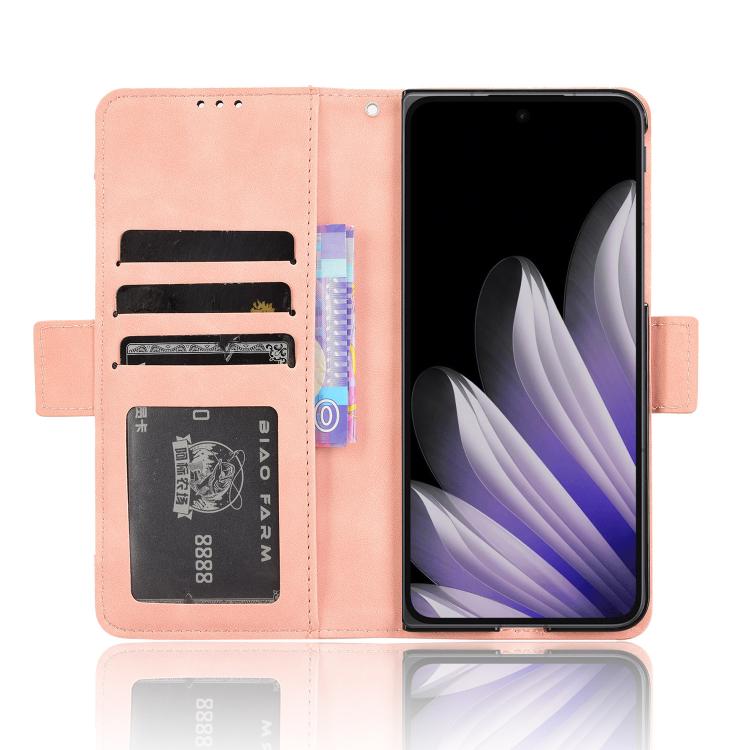 For OPPO Find N5 Skin Feel Calf Texture Card Slots Leather Phone Case