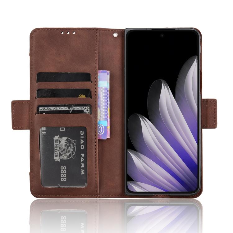 For OPPO Find N5 Skin Feel Calf Texture Card Slots Leather Phone Case