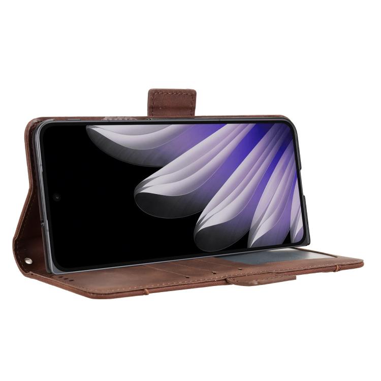 For OPPO Find N5 Skin Feel Calf Texture Card Slots Leather Phone Case