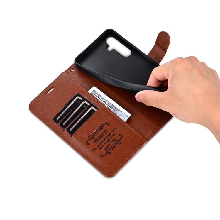 For Samsung Galaxy A15 AZNS Sheepskin Texture Flip Leather Phone Case