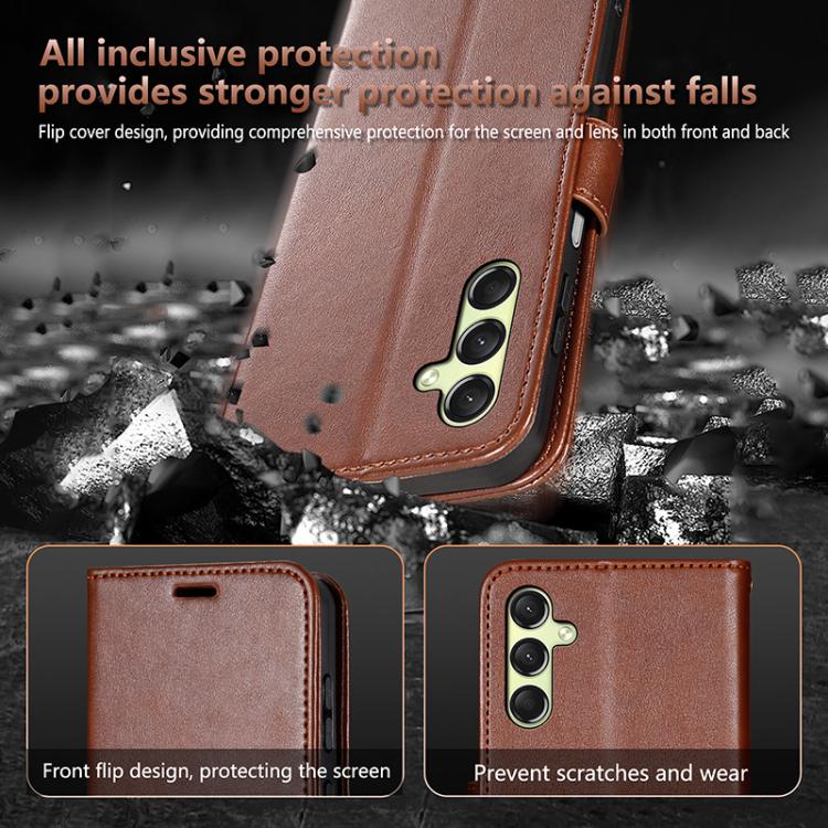 For Samsung Galaxy A15 AZNS Sheepskin Texture Flip Leather Phone Case
