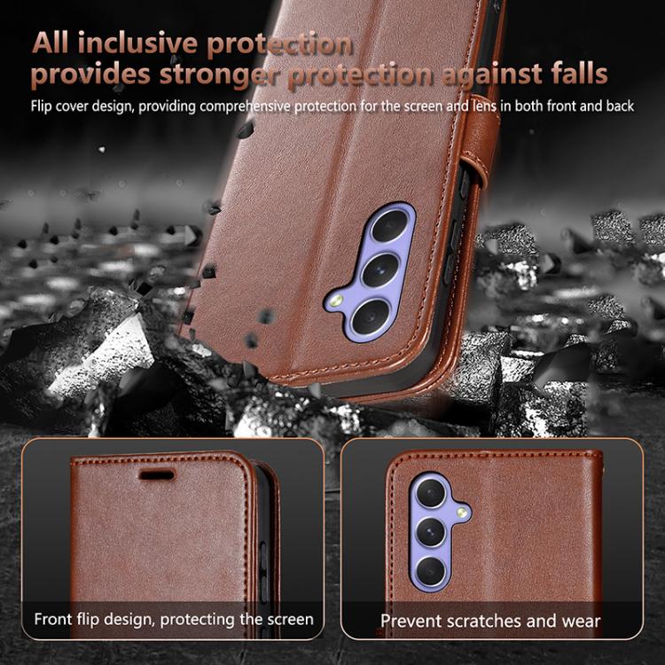 For Samsung Galaxy A35 5G AZNS Sheepskin Texture Flip Leather Phone Case