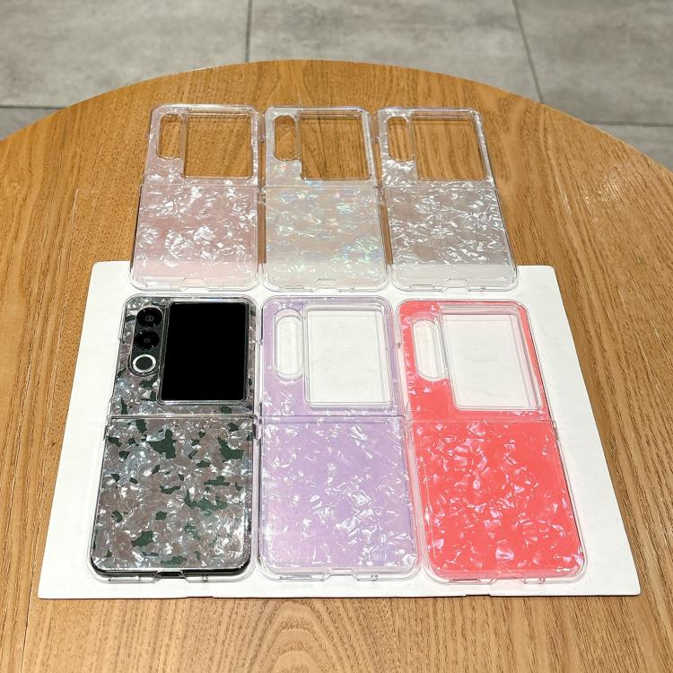 For ZTE nubia Flip2 Pearlescent Shell Texture Phone Case